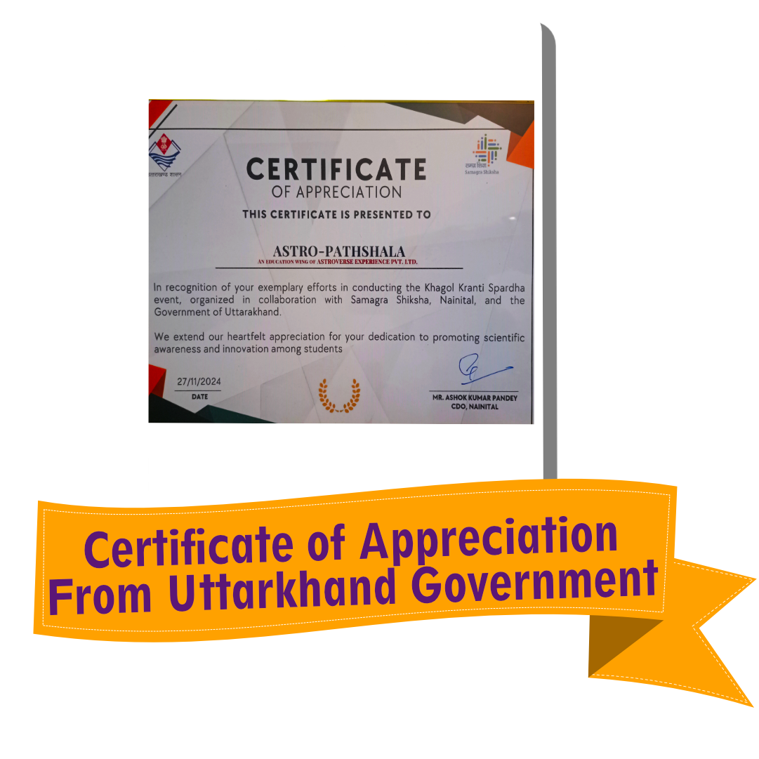 Certificate of Appreciation From Uttrakhand Government